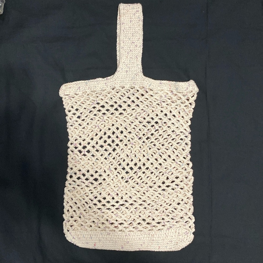 Cotton Crochet Market Bag                Handmade New Without Tag
